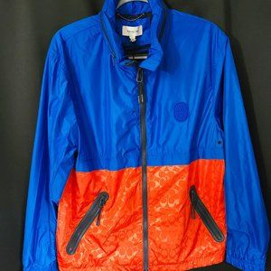 Coach Men's Core Windbreaker Blue Orange 3819 NWT